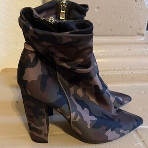 Camouflage Ankle Boots